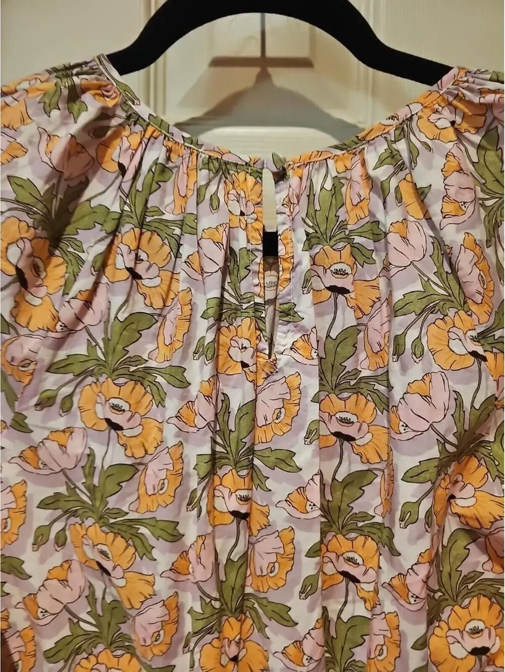 J.Crew x Liberty Fabric Small Smocked Waist Mini Dress Butterfield Poppy Print